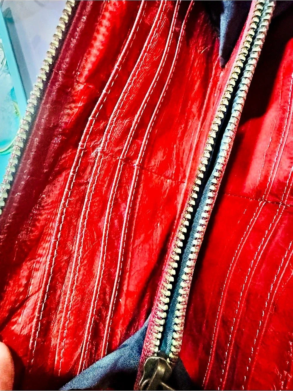 RARE Matt & Nat Red Zip-Around Wallet Vegan Leather